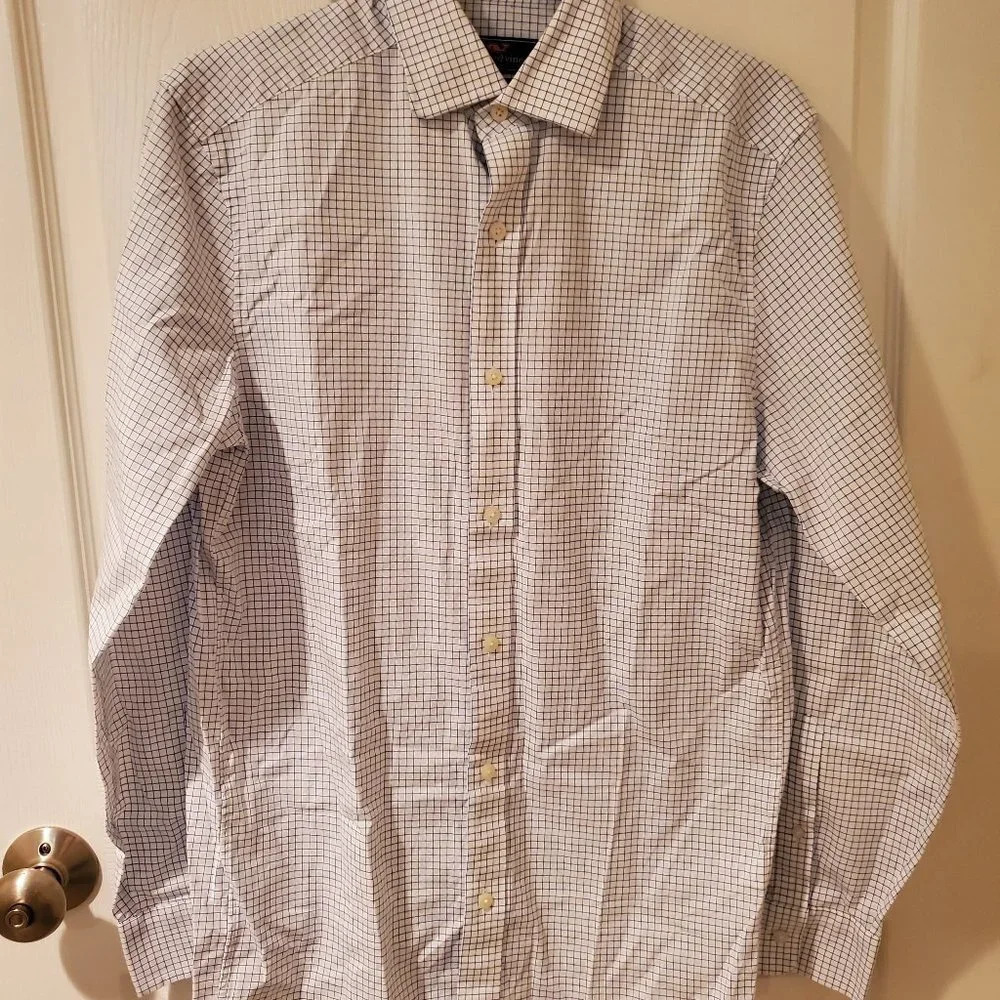 NWT Vineyard Vines Classic Fit Cooper Shirt Spinaker Windowpane Check XS